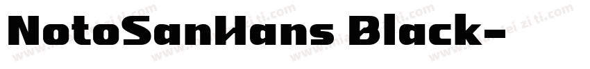 NotoSanHans Black字体转换